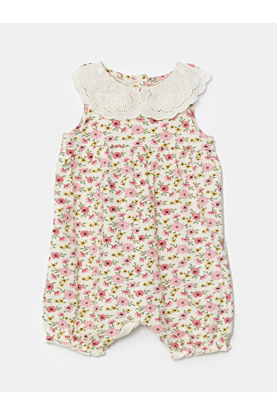LC Waikiki LCW baby Bisiklet Taka Çiçekli Kız Bebek Tulum