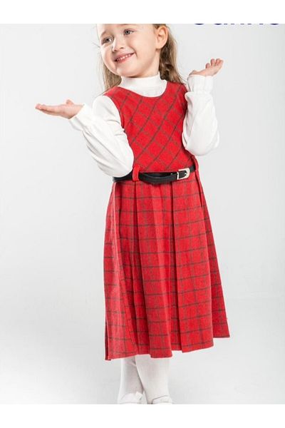 ANNA CARİNA Carina 187-01-25 Girls' Jacquard Soft Textured Dress 5-8 Years