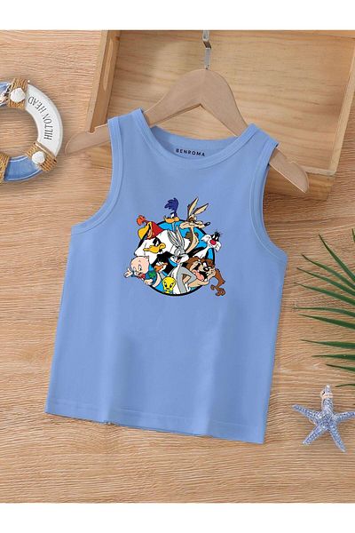 BENROMA 1 tricou este un cadou pentru achiziții de 6 și mai sus în coș - Tricou fără mâneci pentru copii cu imprimeu cu personaje de desene animate
