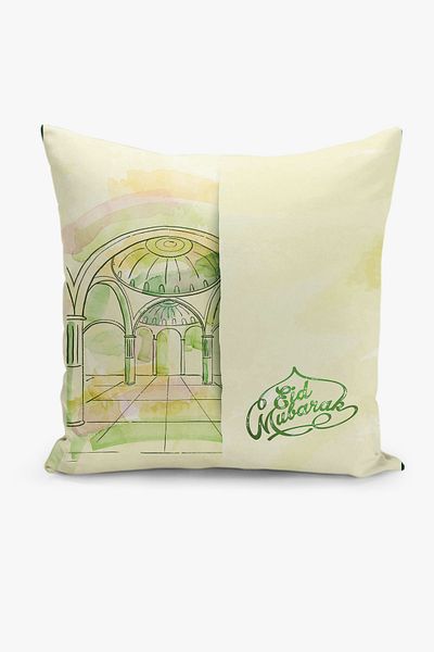 Filamente Ramadan Patterned Double Sided Digital Printed Throw Pillow Cover - Ramadan