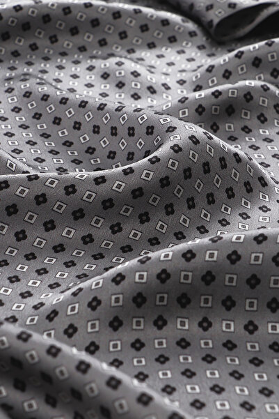 Bursa İpek Чорно-сірий шарф з візерунком