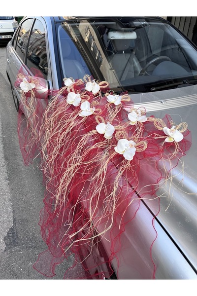 ecrin tuhafiye hobi 10 Adet Düğün Arabası Süsü Gelin Arabası Orkide Konvoy Süsü & Bohça Süsü