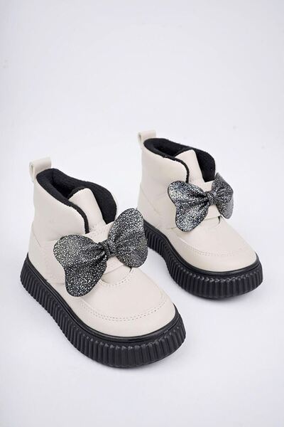 Minigimin Cicileri Miniğimin Cicileri Simli Fiyonk Detaylı Ortopedik Kız Çocuk Bot - Bej