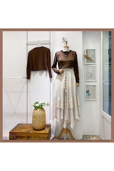 Faya Boutique FUSTA CU TĂJERE ASIMMETRICĂ FISTO