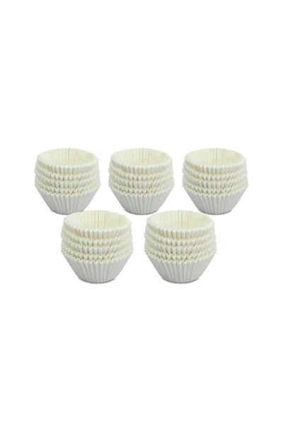 KAFEM Muffin Kek Kapsülü Beyaz Küçük Boy No:1 100lü X 5 Paket - K41