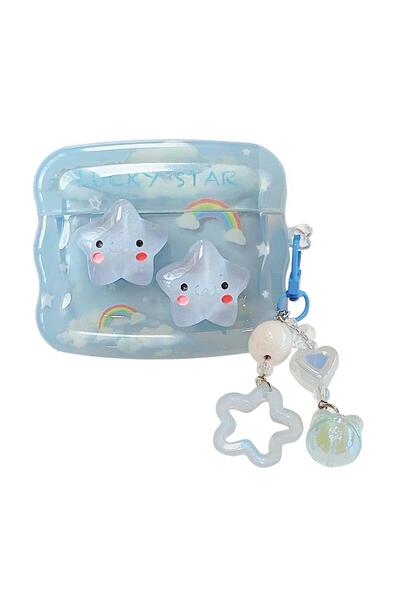 Microsonic Airpods 4.Nesil / ANC Kılıf Figure Series LuckyStar Mavi