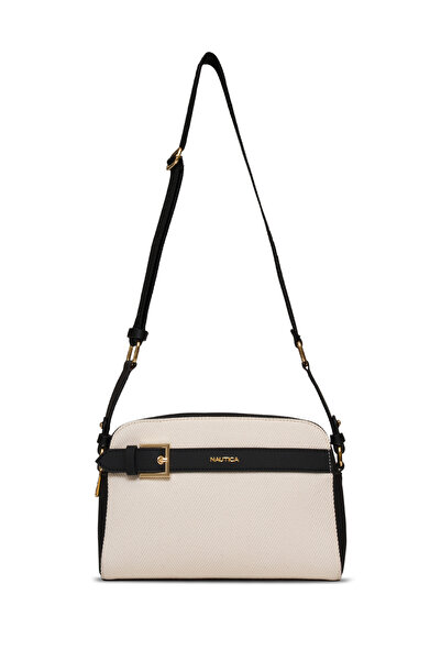 Nautica Bej-Sıyah Kadın Postacı Çantası Cn7238t