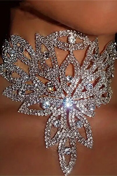 TAKIŞTIR قلادة بتصميم مفصل بحجر ذهبي اللون