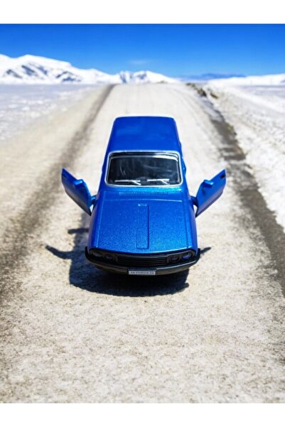 Nostaljik Lezzetler Metal Araba Çek Bırak Toros Mavi Sesli ve Işıklı ( 1/36 Ö...