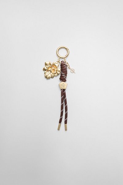 Stradivarius Flower charm keyring