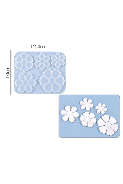 HOBİFLEX EPOKSİ REÇİNE SİLİKON KALIP İTHAL BEŞLİ TAÇ YAPRAĞI ANAHTARLIK KOLYE...