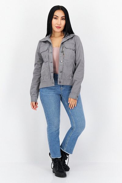 511 Tactical Women Plain Denim Jacket, Grey