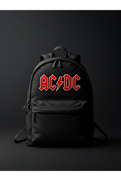 Denik Laptop negru imprimat AC DC Curs școlar Camping Călătorie Călătorie Ruc...