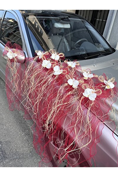 ecrin tuhafiye hobi 10 Adet Düğün Arabası Süsü Gelin Arabası Orkide Konvoy Süsü & Bohça Süsü