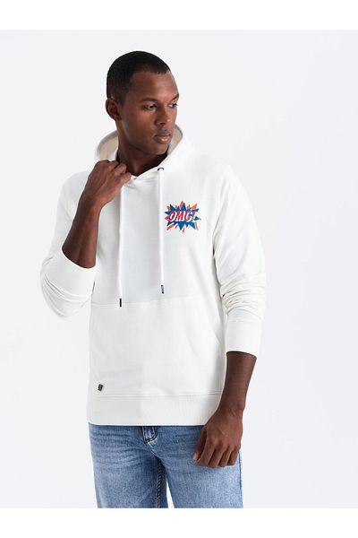 OMBRE Herren-Kapuzensweatshirt - ecru B1357 S
