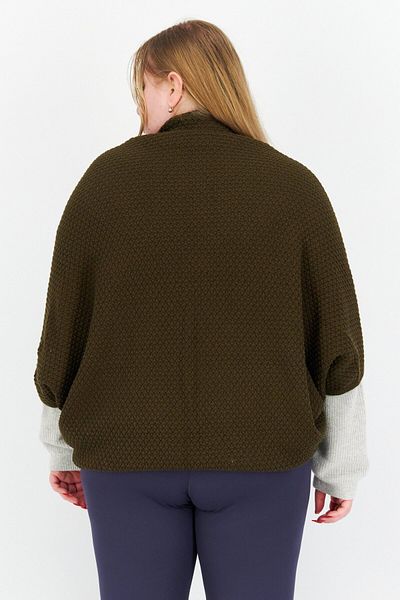 s.Oliver Women Open Front Crochet Cardigans, Olive