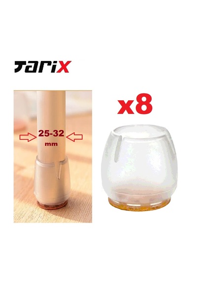 Tarix Masa sandalye Profil Ayak Pabucu Sessiz , Kaydırmaz zemin koruyucu 8ade...