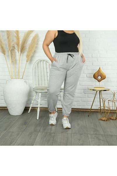 UYN SPORT Women's Plus Size Rubber Leg Comfortable Fit Sweatpants