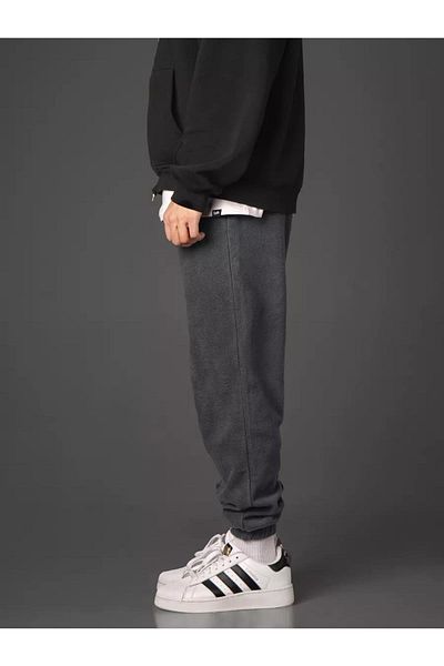 Trendiz Anthracite Unisex Fleece Sweatpants - Μοντέλο 2043