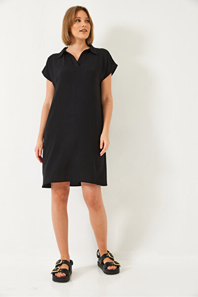 Bianco Lucci Dámské letní volné šaty Ayrobin Polo s výstřihem 70219 60271008