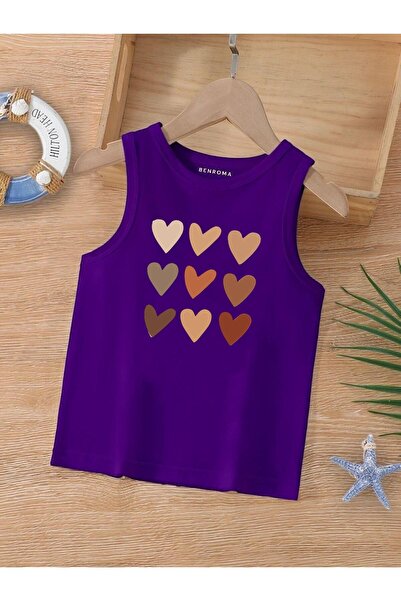 BENROMA Çizgi Film Karakter Baskılı Kolsuz Çocuk Tişört