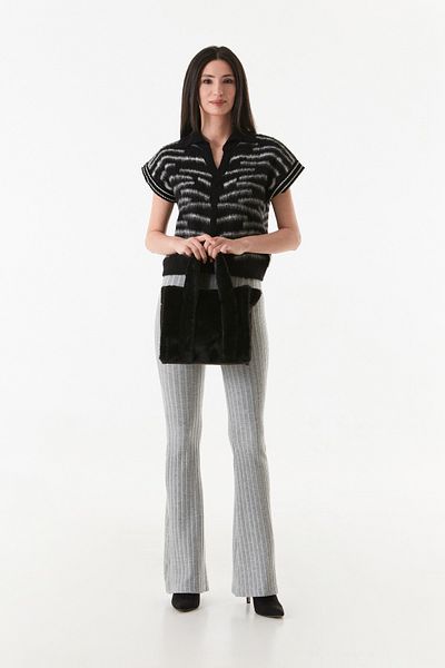 Fulla Moda Basic Furry Plush Handle Bag