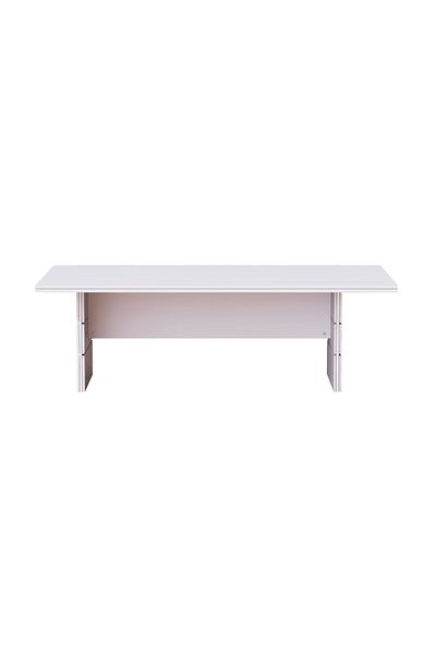 Mahmayi Zelda Conference Table | Office Conference cum Meeting Table, White_240cm