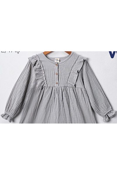 WON 198-01-25 Rochie fetiță din țesătură muselină 3-6 ani