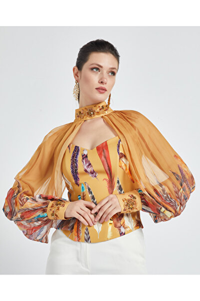 SERPİL İşleme Detaylı Bolero ve Büstiyer Takım - Modern  Çıkarılabilir Bolero