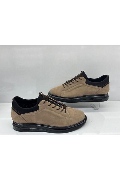 Tardelli 4399 Sand Nubuck Genuine Leather Orthopedic Sole Men's Shoes