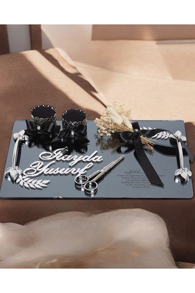 CyzHome Harmony Silver Promise Engagement Ring Tray