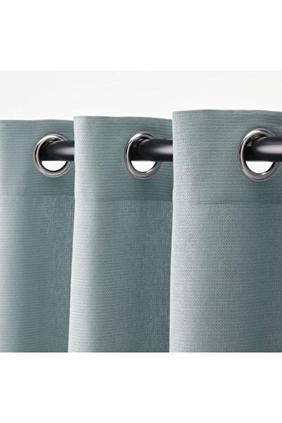 IKEA - MOALINA, fon perde/2 kanat, açık mavi, 145x300 cm