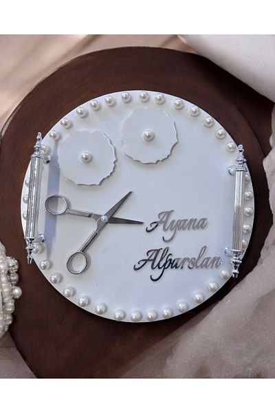 CyzHome Arlo Silver Promise Ring Tray with Pearls
