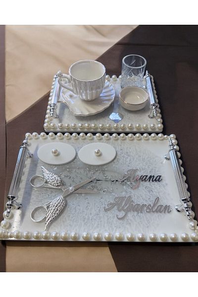 CyzHome Resonance Silver Promise Engagement Tray