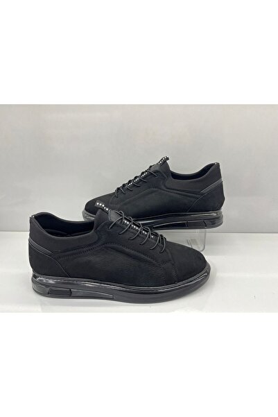 Tardelli 4399 Siyah Nubuk Hakiki Deri Ortopedik Taban Erkek Ayakkabı