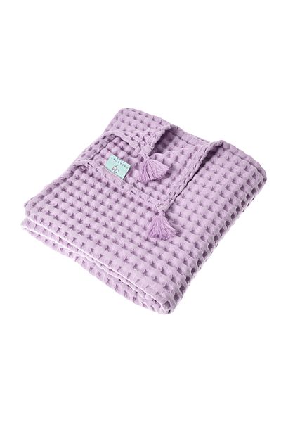 Casadora Baby 100% Cotton Single Thick Waffle Pique Blanket - Lilac - 160 X 220 Cm