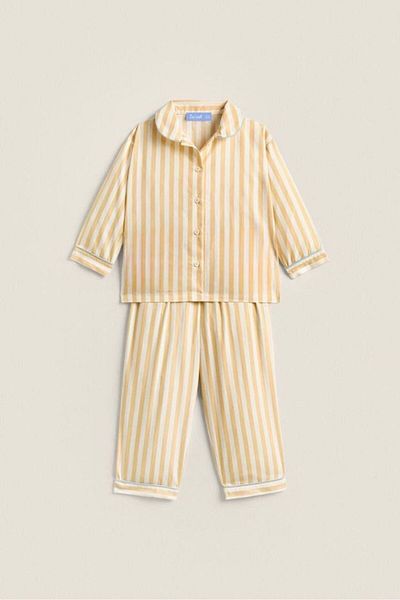 MODA Children's Cotton Striped Pajama Set
