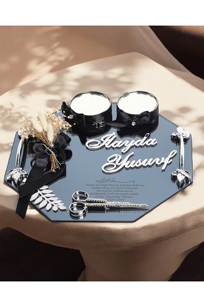 CyzHome Affinity Silver Promise Engagement Tray