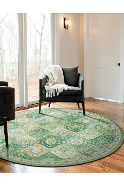 Angorahome Spring Koleksiyonu Dokuma Makine Halısı Sp1003 (160 X 160 ÖLÇÜSÜ YUVARLAKTIR)