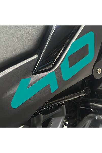 Motiker CFMOTO 450SR Arka Kuyruk Altı 40 Yazısı Turkuaz Renk Sticker Etiket T...