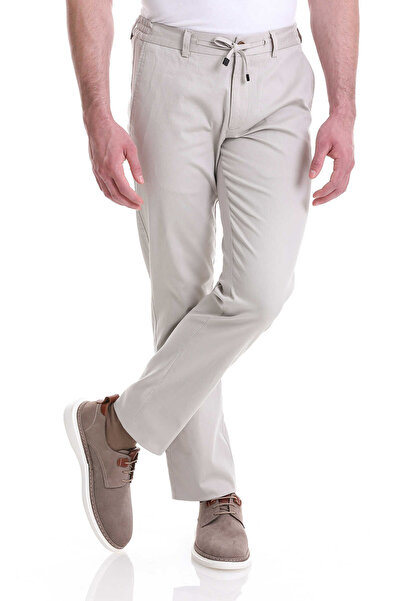 Hatemoğlu Taş Dinamik Fit Desenli Pamuklu Yandan Cepli Jogger PantoloN TAŞ RENGİ