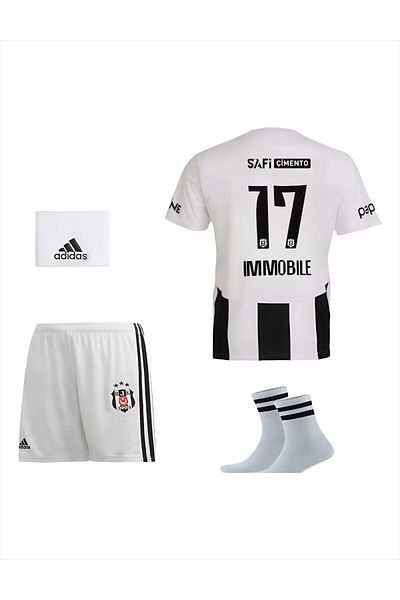 FOLKLORİST Beşiktâş//Ciro Immobíle Black/White New Season Children's Football Jersey Set of 4
