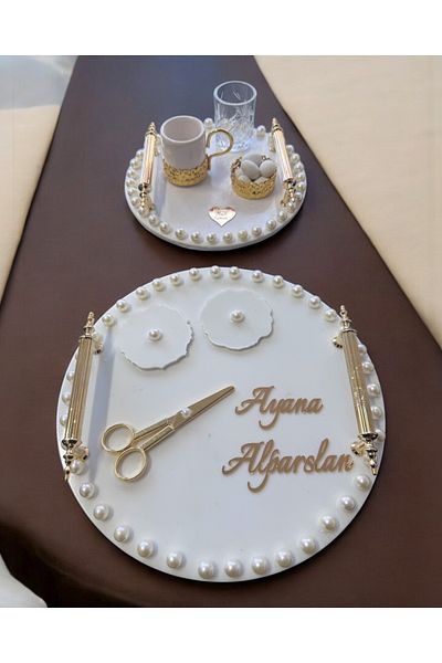 CyzHome Heavenly Gold Bible Promise Engagement Tray Promise Coffee Tray