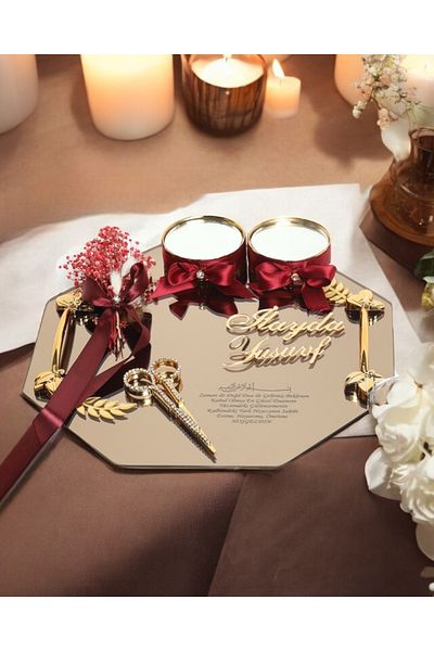CyzHome Affinity Gold Engagement Tray - Wordless and Stylish Design