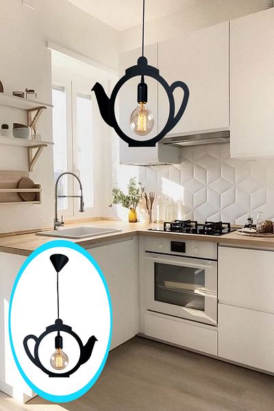 KAŞIKBEY Teapot Pendant Lamp Chandelier Modern Retro Office Cafe Bar Hotel Restaurant Tea Maker Ceiling Lamp