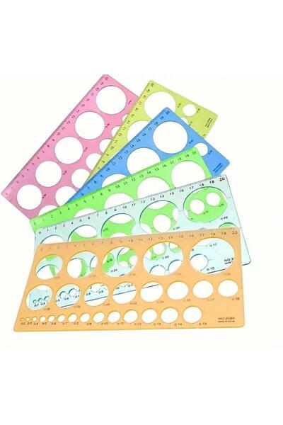 OZN AKSESUAR Origami Cetvel Şablonu ,Geometrik Cetvel Öğrenciler ve Ofis Cetvel Şablonu