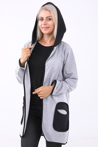 Mothermood M0The3Rseasonal Hooded Women's Long Jacket with Pockets