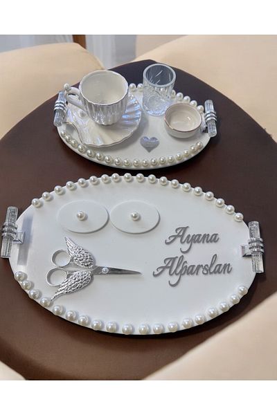 CyzHome Lustre Promise Engagement Tray with Pearls