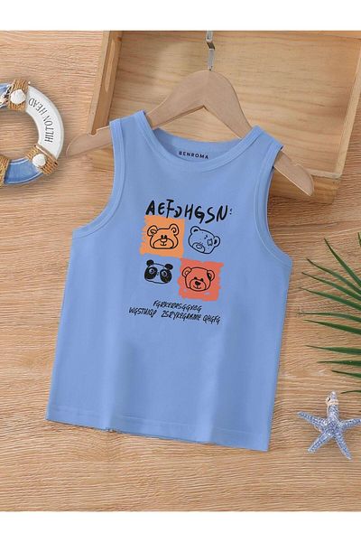BENROMA 1 tricou este un cadou pentru achiziții de 6 și mai sus în coș - Tricou fără mâneci pentru copii cu imprimeu cu personaje de desene animate