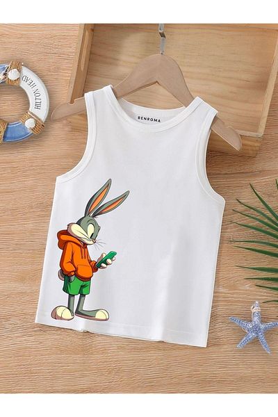 BENROMA 1 produs pentru achiziții de 6 și peste Tricou pentru copii fără mâneci imprimat cu personaj de desene animate